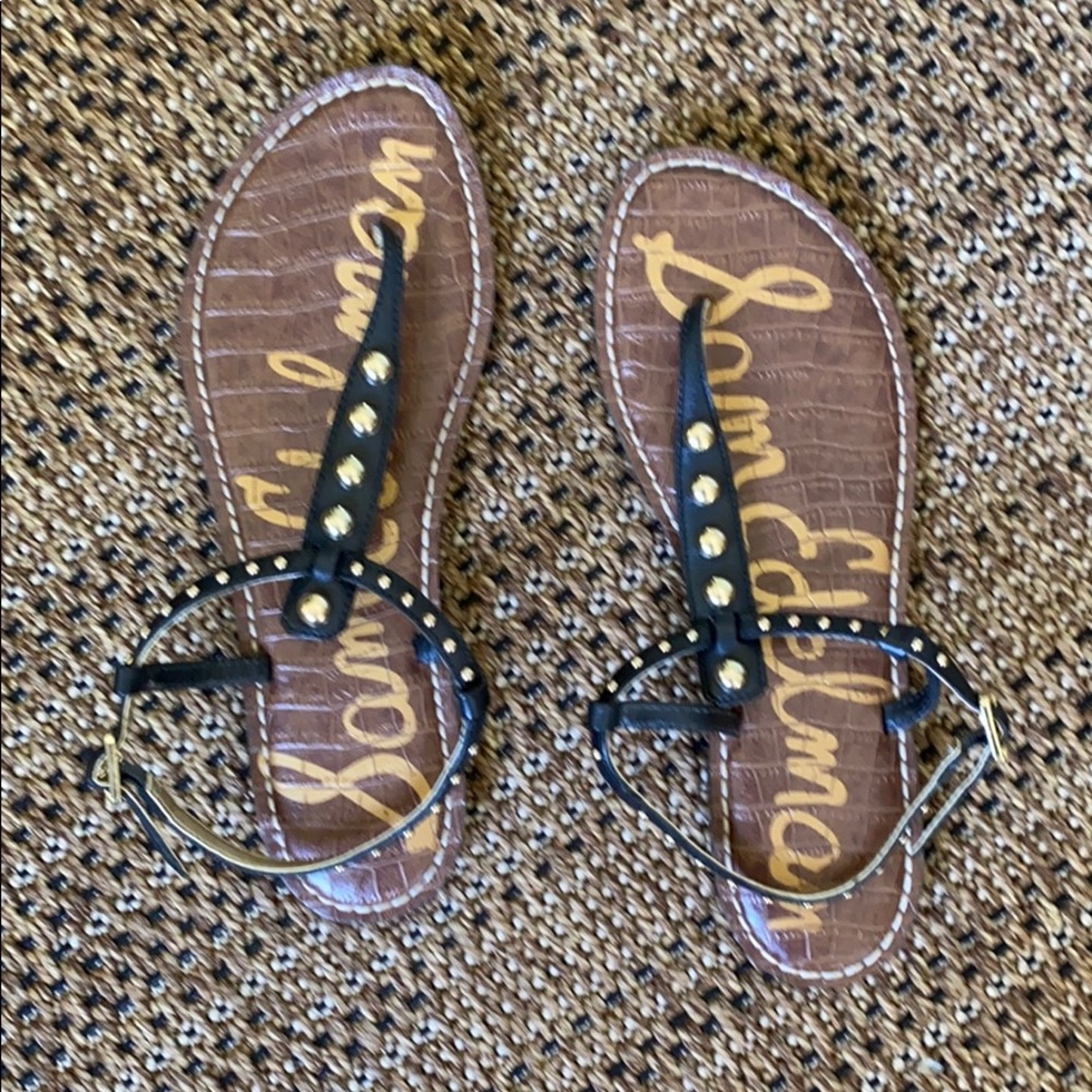 Sam Edelman Gigi Leather Stud Black Sandal